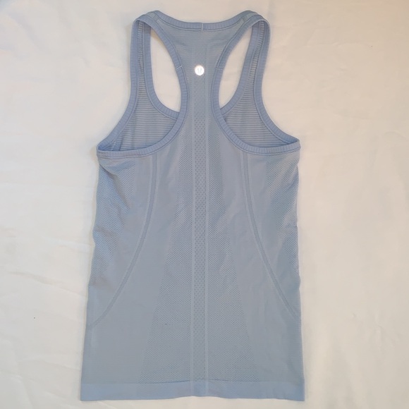 LULULEMON SWIFTLY TECH RACERBACK RUNNING TANK TOP - SIZE 4 - CASPIAN BLUE - Picture 3 of 4